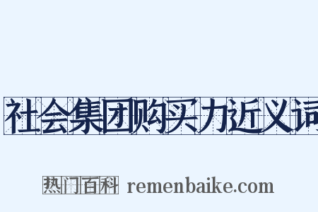 社会集团购买力近义词是什么意思的图片